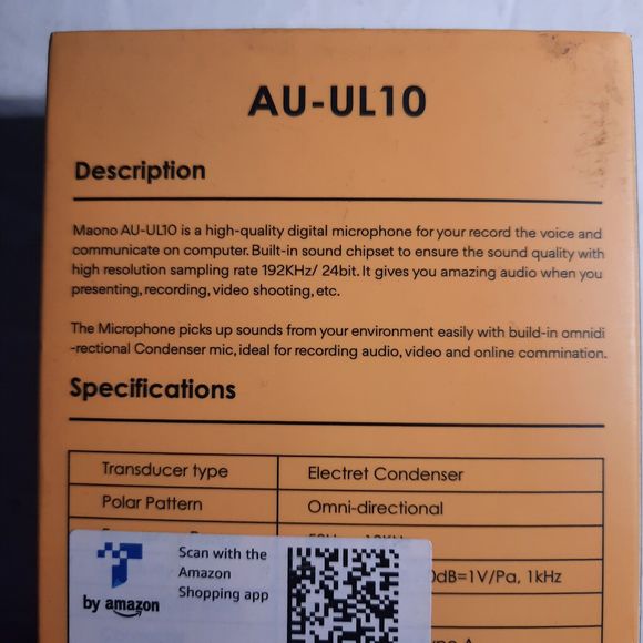 USB Lavalier Microphone-MAONO AU-UL10 192kHz/24bit Omnidirectional Lapel Hands - Picture 5 of 14